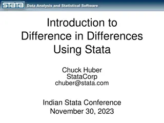 Introduction to Difference in Differences Using Stata