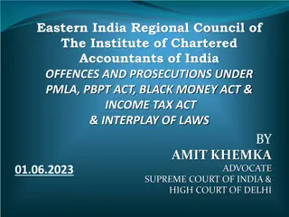 Overview of Money Laundering and Prosecutions under Indian Laws
