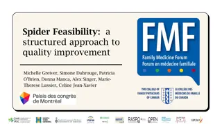 Spider Feasibility: A Structured Approach to Quality Improvement