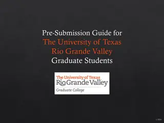 UTRGV Graduate Student Submission Guide & Important Information