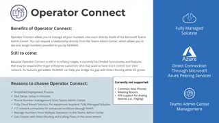 Benefits of Operator Connect for Microsoft Teams Administration