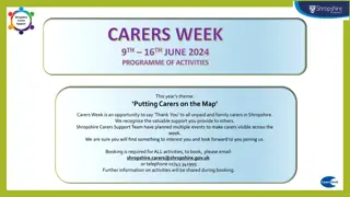 Carers Week 2024 Programme of Activities in Shropshire