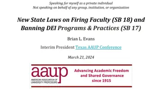 Academic Freedom and Advocacy Efforts in Texas Higher Education
