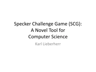 SCG: A Novel Tool for Computer Science
