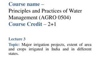 Primer on Major, Medium, and Minor Irrigation Projects in India