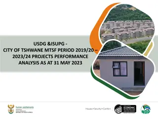 City of Tshwane Urban Development Projects Performance Analysis