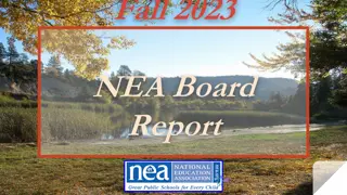 NEA Fall 2023 Report Highlights and Updates