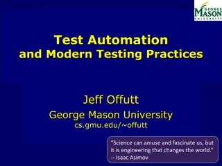 Evolution of Test Automation and Modern Testing Practices