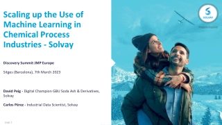 Scaling up the Use of Machine Learning in Chemical Process Industries - Solvay