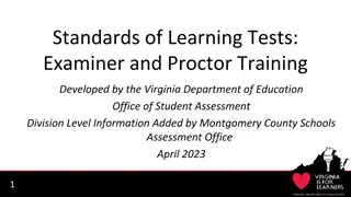 Examiner and Proctor Training for Standards of Learning Tests