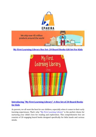 My First Learning Library  Boxset of 20 Board Books Set For Kids