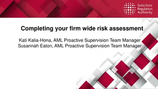 Firm-Wide Risk Assessment for AML Compliance
