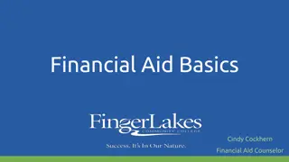 Financial Aid Basics with Cindy Cockhern: Types, Sources, and Applications