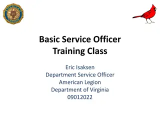 Basic Service Officer Training Class - Department of Virginia