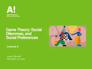 Understanding Social Dilemmas in Game Theory