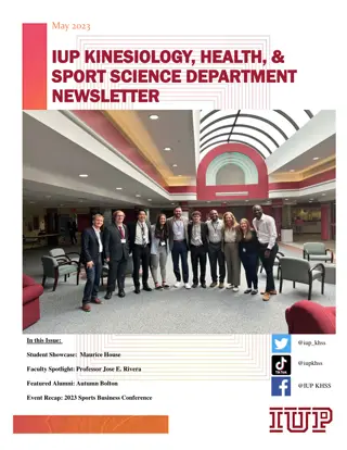 IUP Kinesiology, Health, & Sport Science Department Newsletter - May 2023