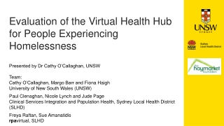 Evaluation of the Virtual Health Hub for People Experiencing Homelessness