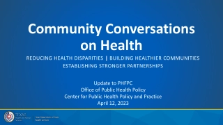 Community Conversations on Health