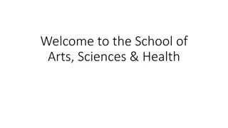 Explore Programs at the School of Arts, Sciences & Health