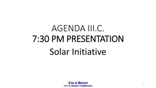 Detroit Solar Initiative Update - City Planning Commission Presentation