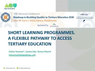 Short Learning Programmes: A Flexible Pathway to Tertiary Education