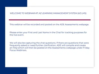 Transition to Arizona Learning Management System (AzLMS) for Statewide Assessments