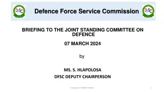 Defence Force Service Commission Briefing to Joint Standing Committee on Defence