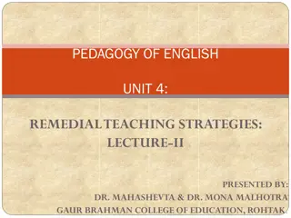 Strategies for Effective Remedial Teaching in English Education