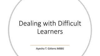 Understanding and Managing Difficult Learner Behaviors in Adult Education