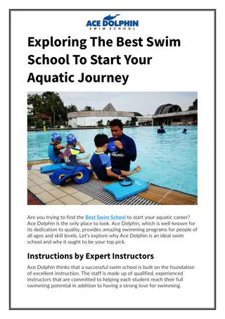 Exploring The Best Swim School To Start Your Aquatic Journey