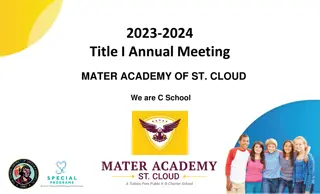 Improving Academic Achievement: Mater Academy of St. Cloud School Initiatives
