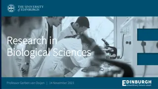 Opportunities in Postgraduate Research in Biological Sciences