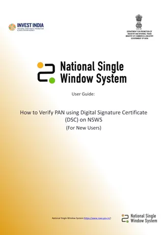 Guide to Verify PAN with Digital Signature Certificate on NSWS