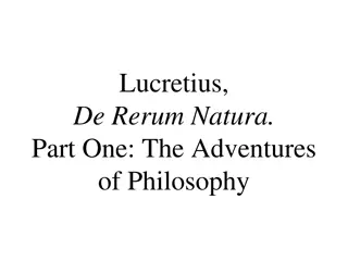 Exploring Lucretius and De Rerum Natura: Philosophy, Poetry, and Materialism