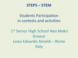 Students Participation in contests and activities