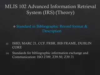 Standards and Formats in Bibliographic Information Exchange