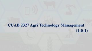 CUAB 2327 Agri Technology Management