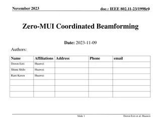 Understanding Coordinated Beamforming and MU-MIMO in IEEE 802.11-23/1998r0