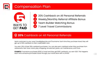 Innovative Compensation Plan with Cashback and Travel Commissions