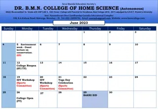 Exciting Events at Seva Mandal Education Society's DR. B.M.N. College of Home Science