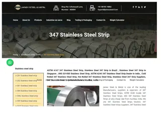 347 Stainless Steel Strips