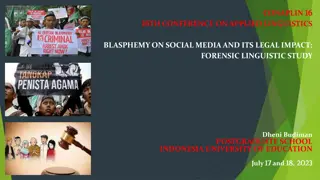 Impact of Blasphemy on Social Media: Forensic Linguistic Analysis