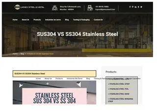 SUS304 vs SS304 Stainless steel | SUS304 supplier in Japan