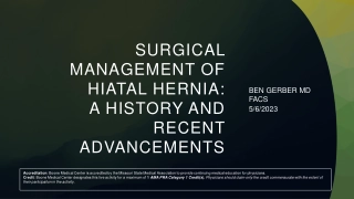 Surgical Management of Hiatal Hernia