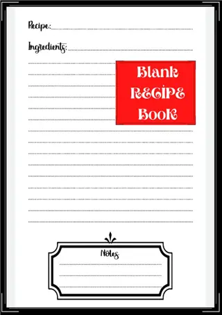 (⚡Read⚡)❤ DOWNLOAD✔ Blank Recipe Book: Blank recipe book to write in your o