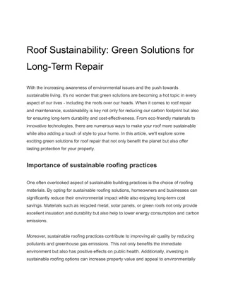 Roof Sustainability_ Green Solutions for Long-Term Repair