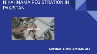 NIKAHNAMA REGISTRATION from NADRA IN PAKISTAN
