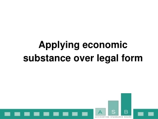 Applying economic substance over legal form