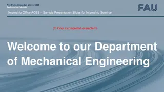 Overview of Mechanical Engineering Department and Institutes