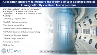 Research Program on Spin Polarized Nuclei in Fusion Plasmas